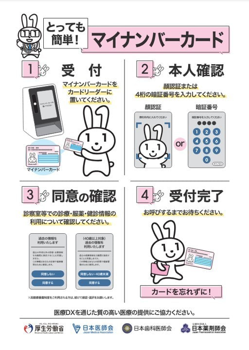マイナンバーカード保険証に対応しています。